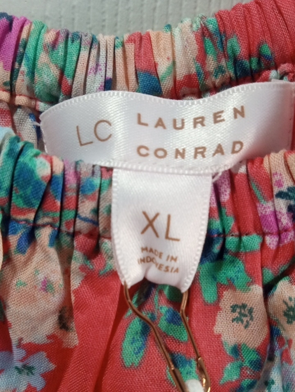 LAUREN CONRAD RED/PINK RUFFLE DRESS - Picture 6 of 8